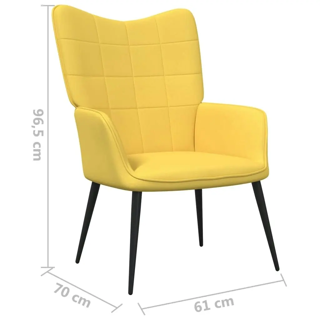 Relaxing Chair Mustard Yellow Fabric 327948