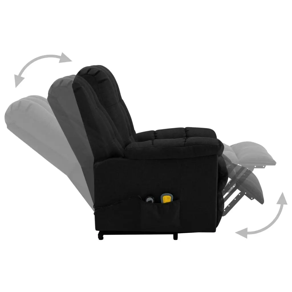 Stand up Massage Chair Black Fabric 321392