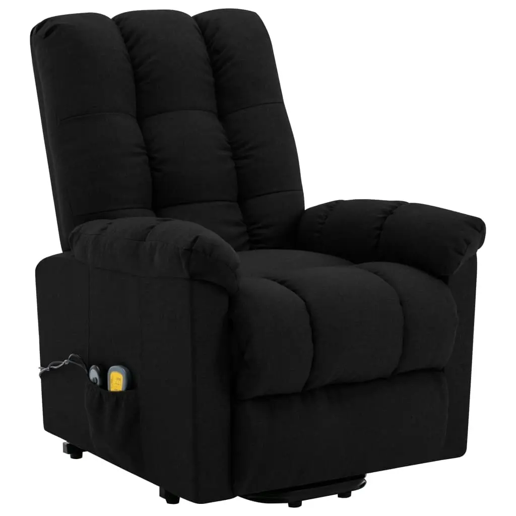 Stand up Massage Chair Black Fabric 321392