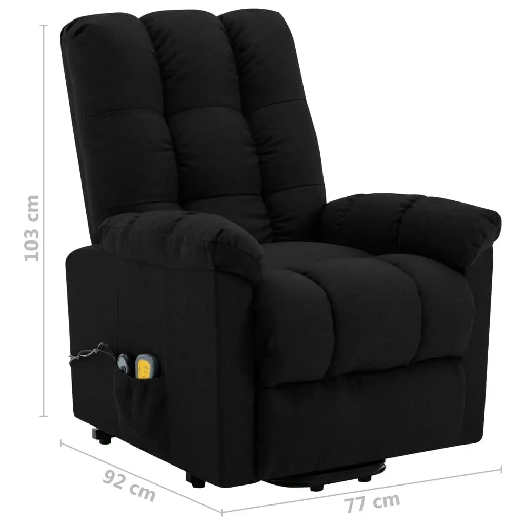 Stand up Massage Chair Black Fabric 321392