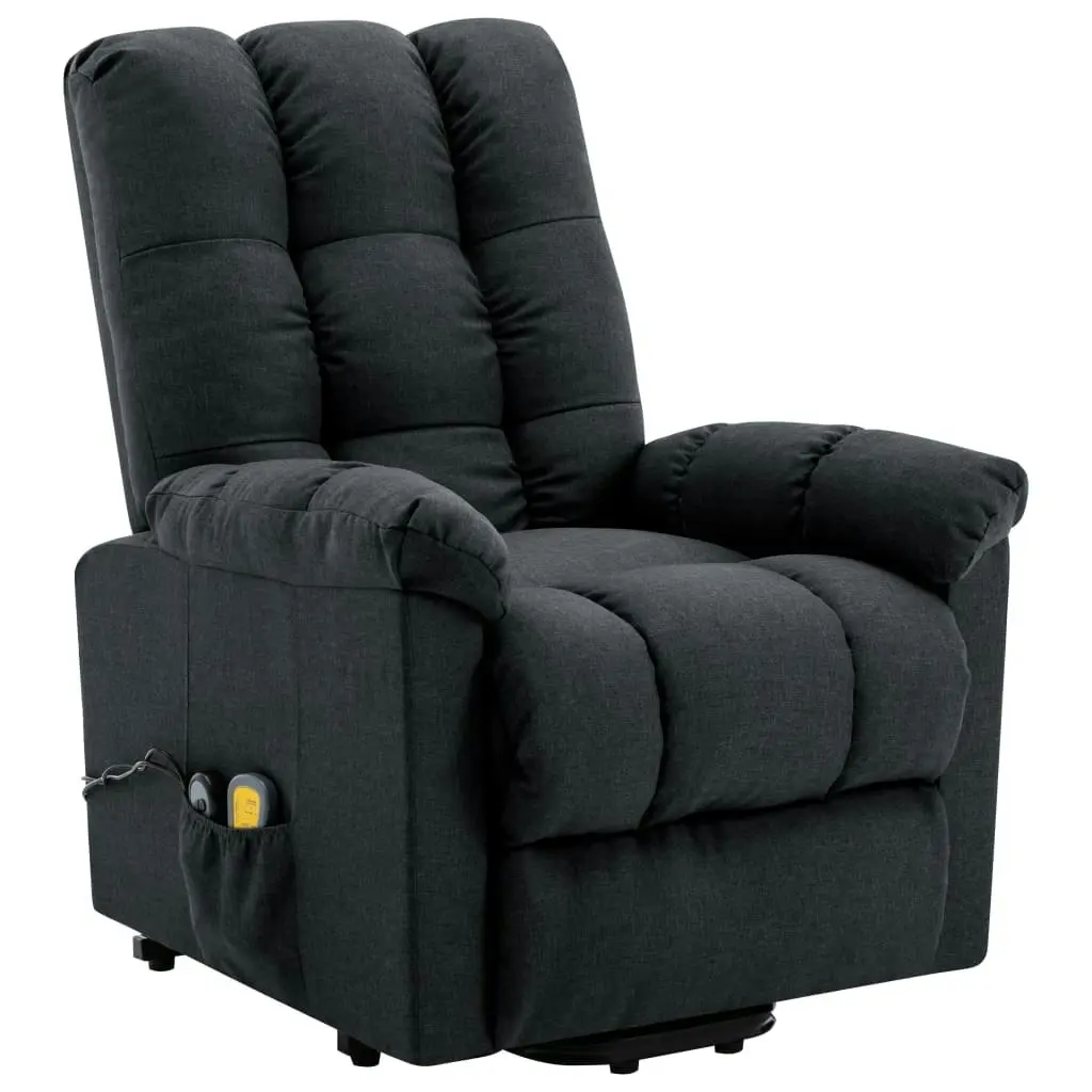 Stand up Massage Chair Dark Grey Fabric 321391