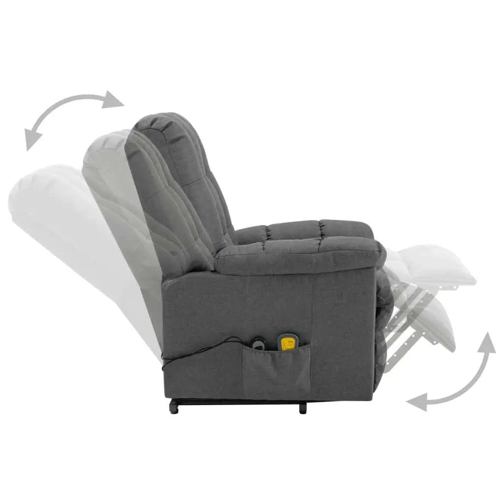 Stand up Massage Chair Light Grey Fabric 321390