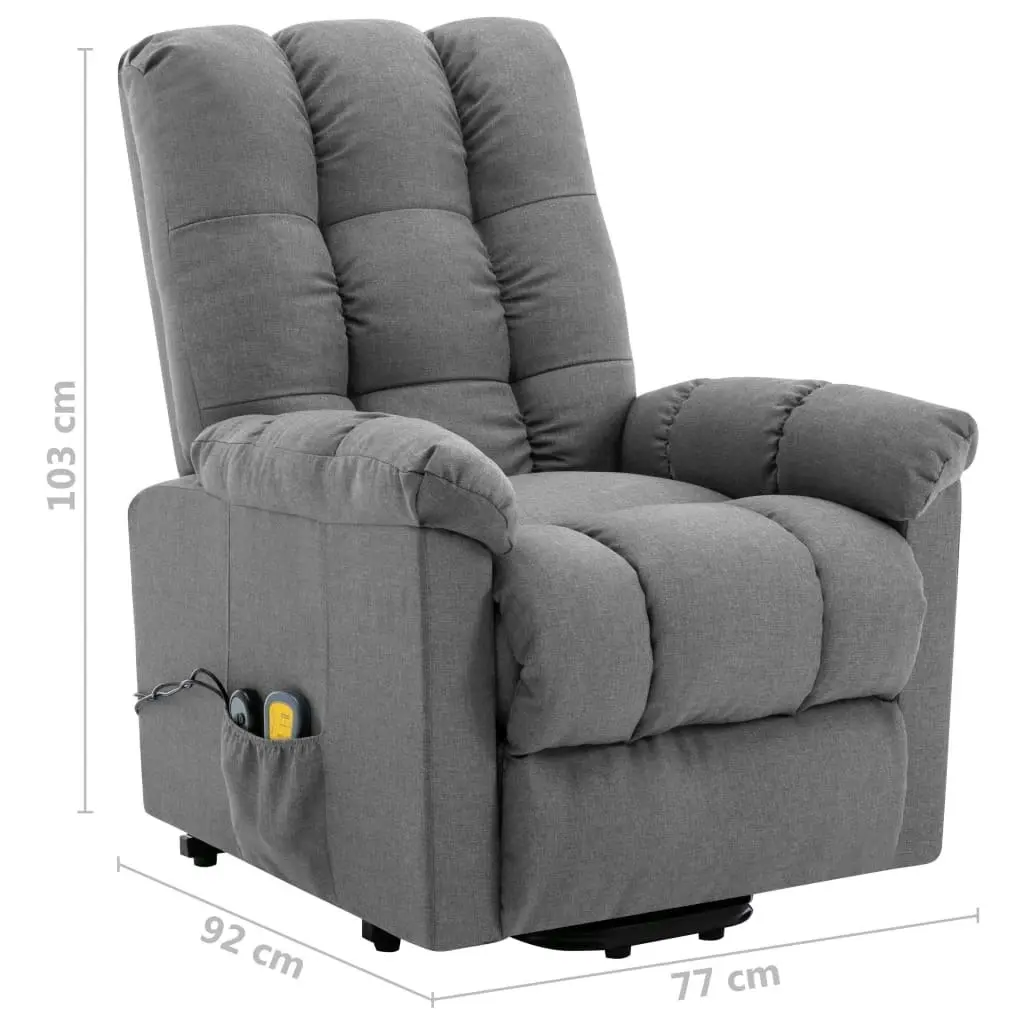 Stand up Massage Chair Light Grey Fabric 321390