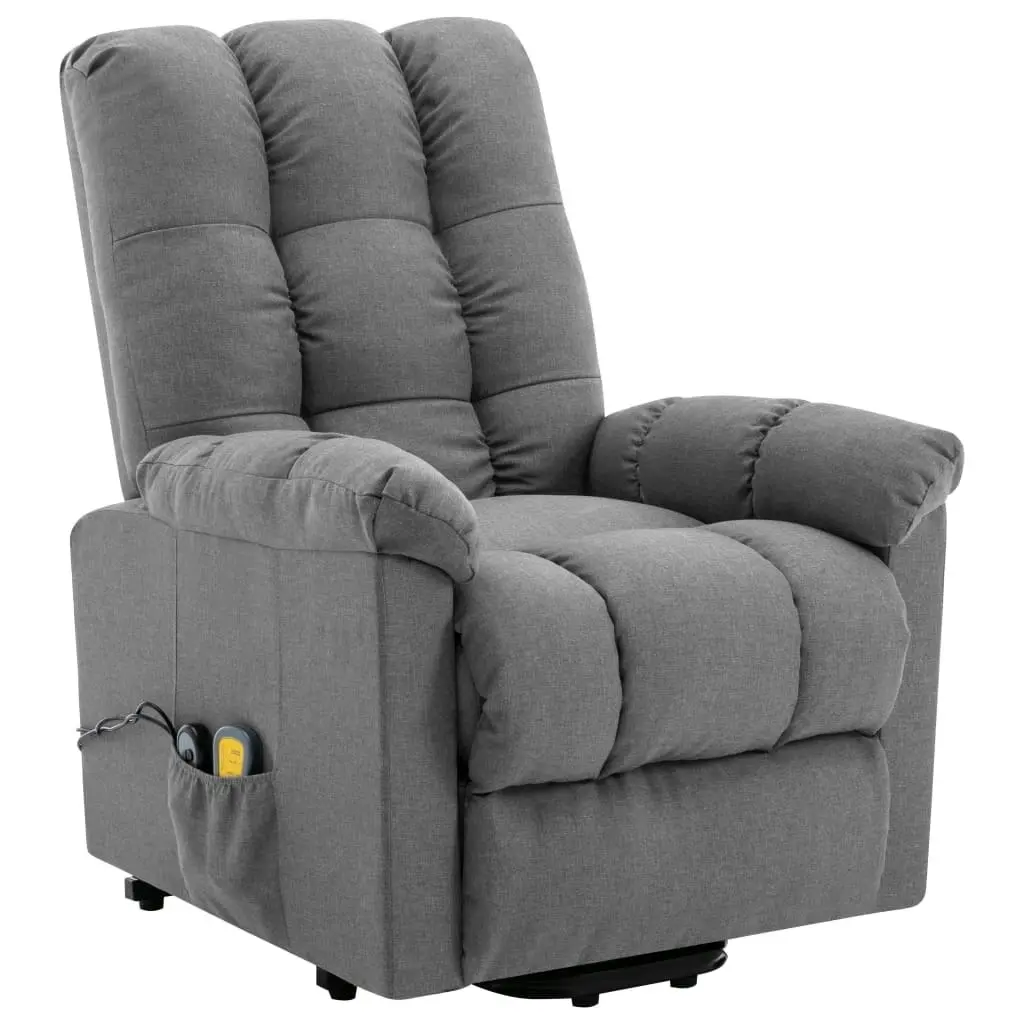 Stand up Massage Chair Light Grey Fabric 321390