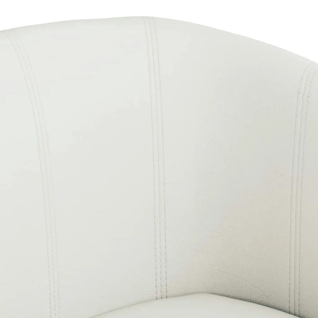 Tub Chair White Faux Leather 356488