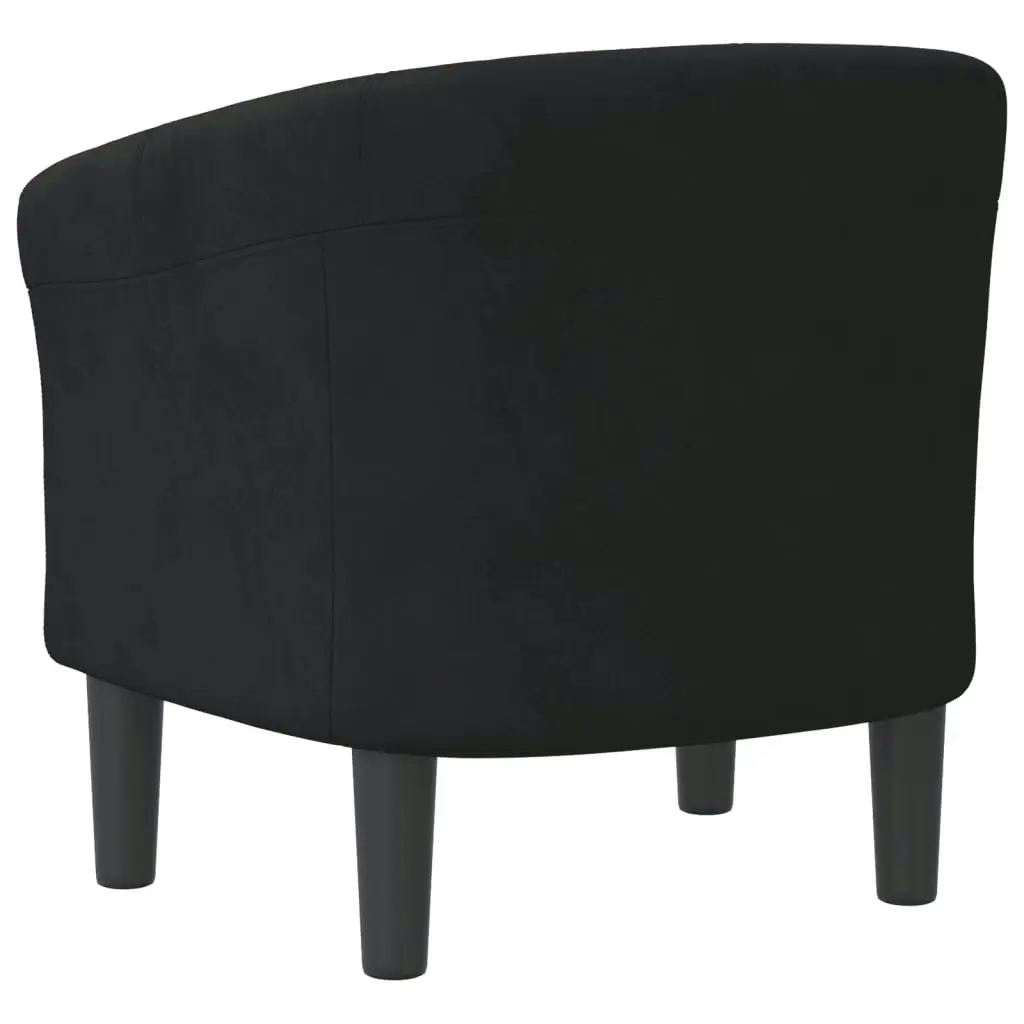 Tub Chair Black Velvet 356443