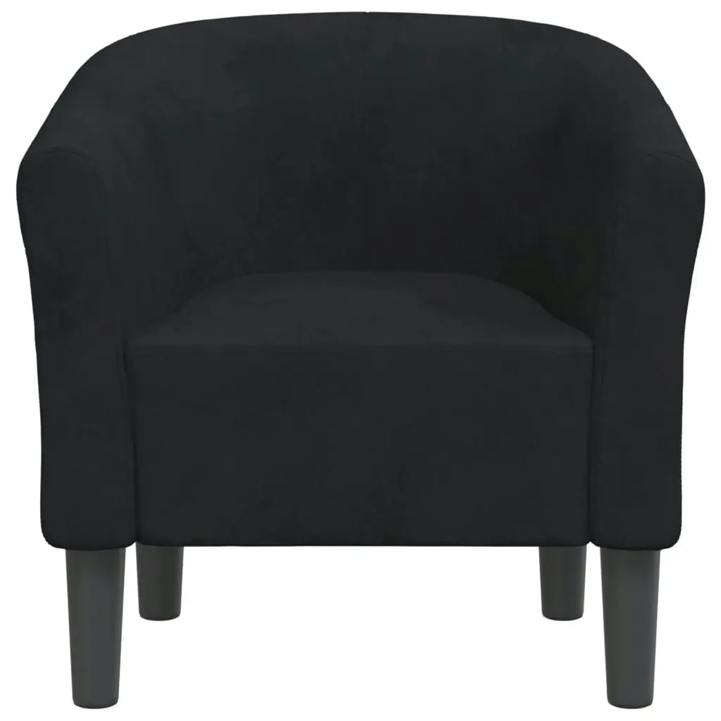 Tub Chair Black Velvet 356443