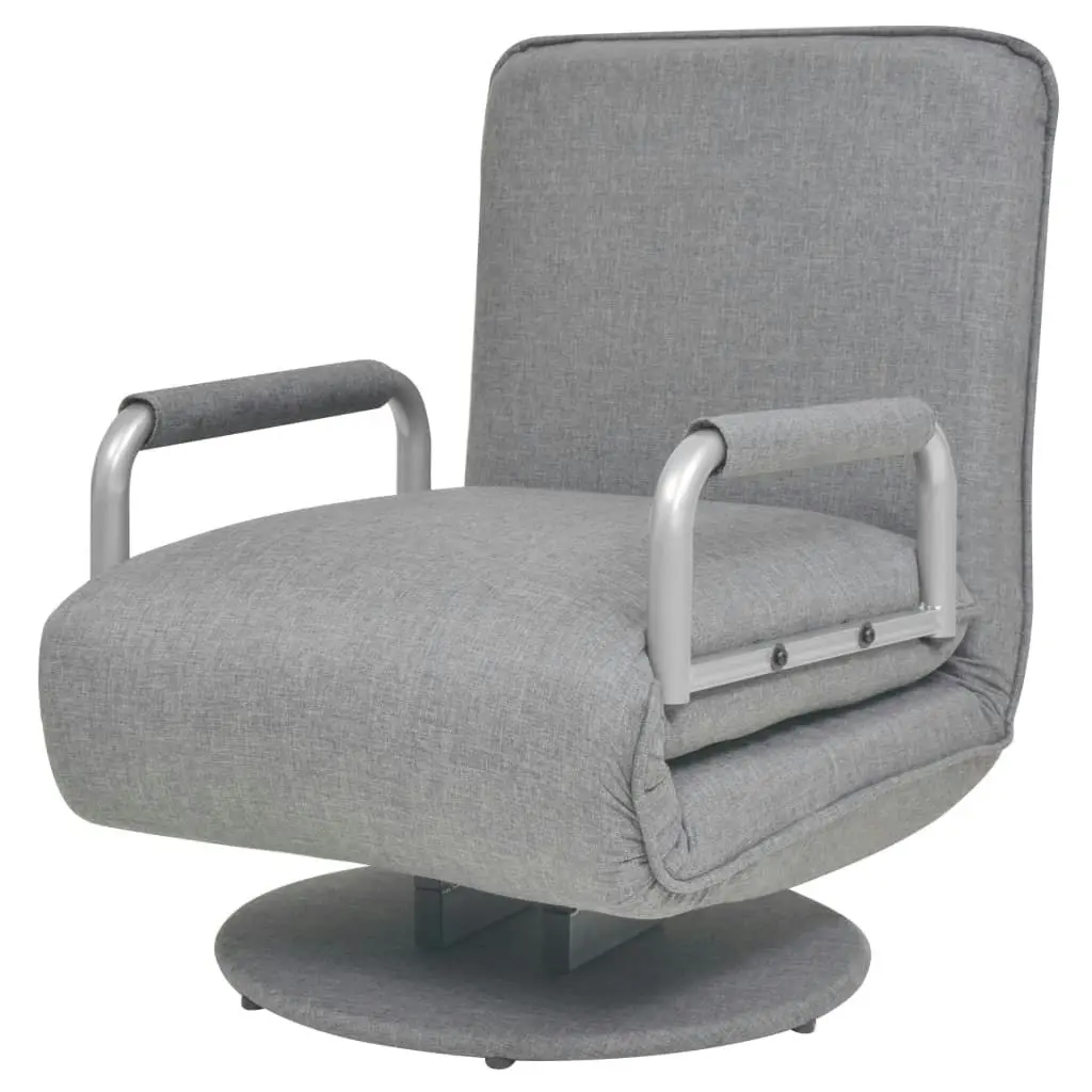 Swivel Chair and Sofa Bed Light Grey Fabric 244666