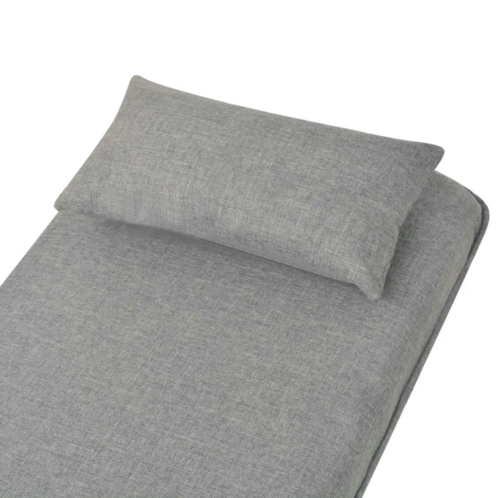 Swivel Chair and Sofa Bed Light Grey Fabric 244666