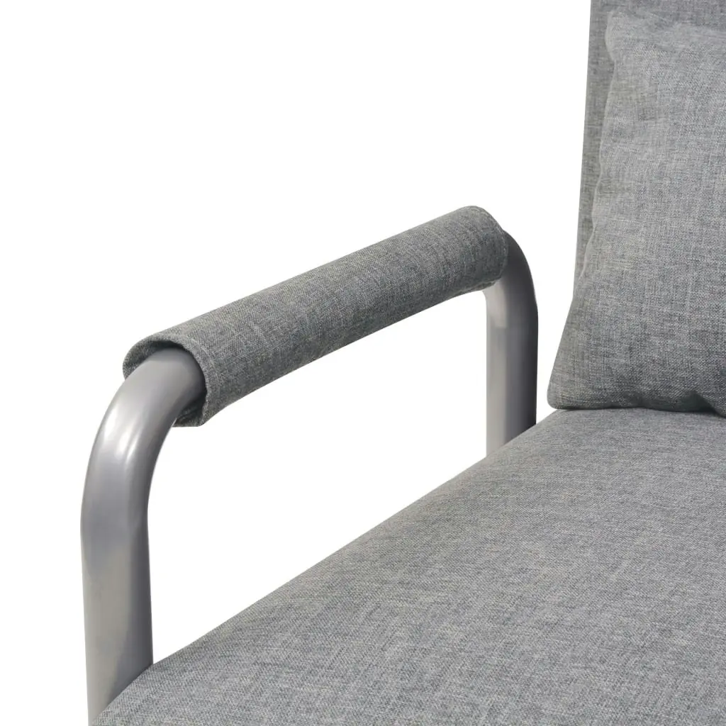 Swivel Chair and Sofa Bed Light Grey Fabric 244666