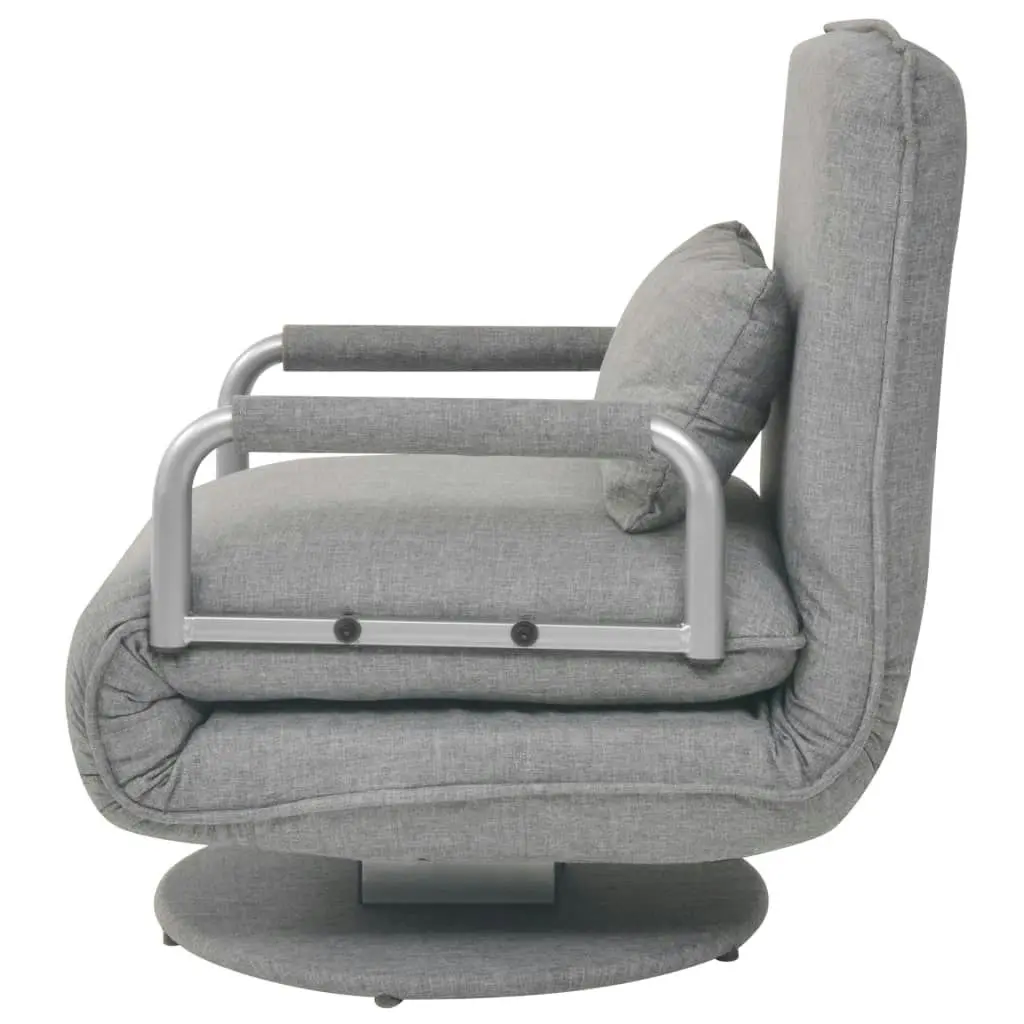 Swivel Chair and Sofa Bed Light Grey Fabric 244666