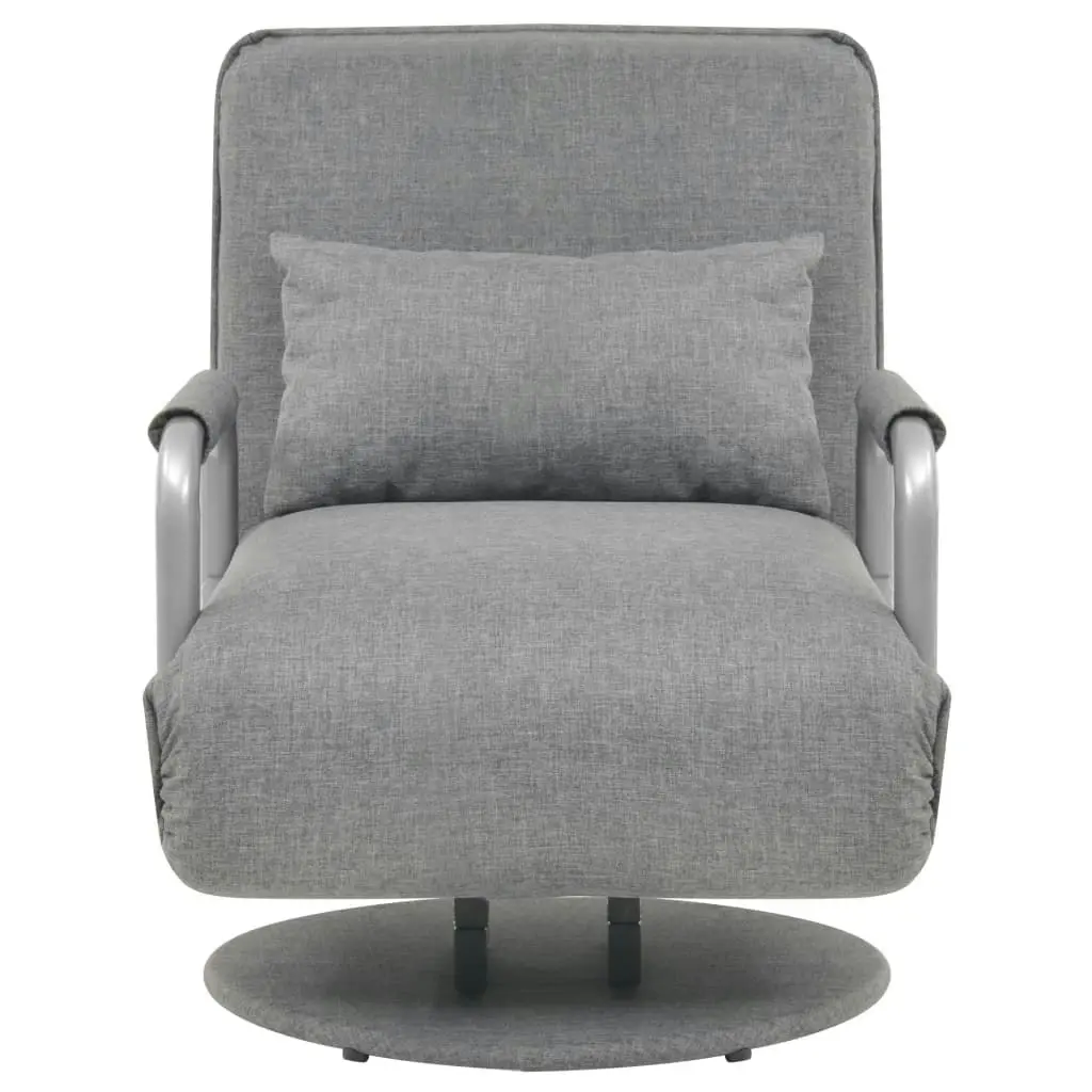 Swivel Chair and Sofa Bed Light Grey Fabric 244666