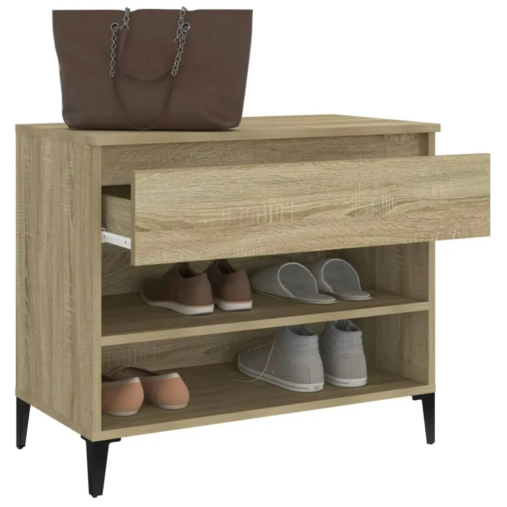 Shoe Cabinet Sonoma Oak 70x36x60 cm Engineered Wood 819767