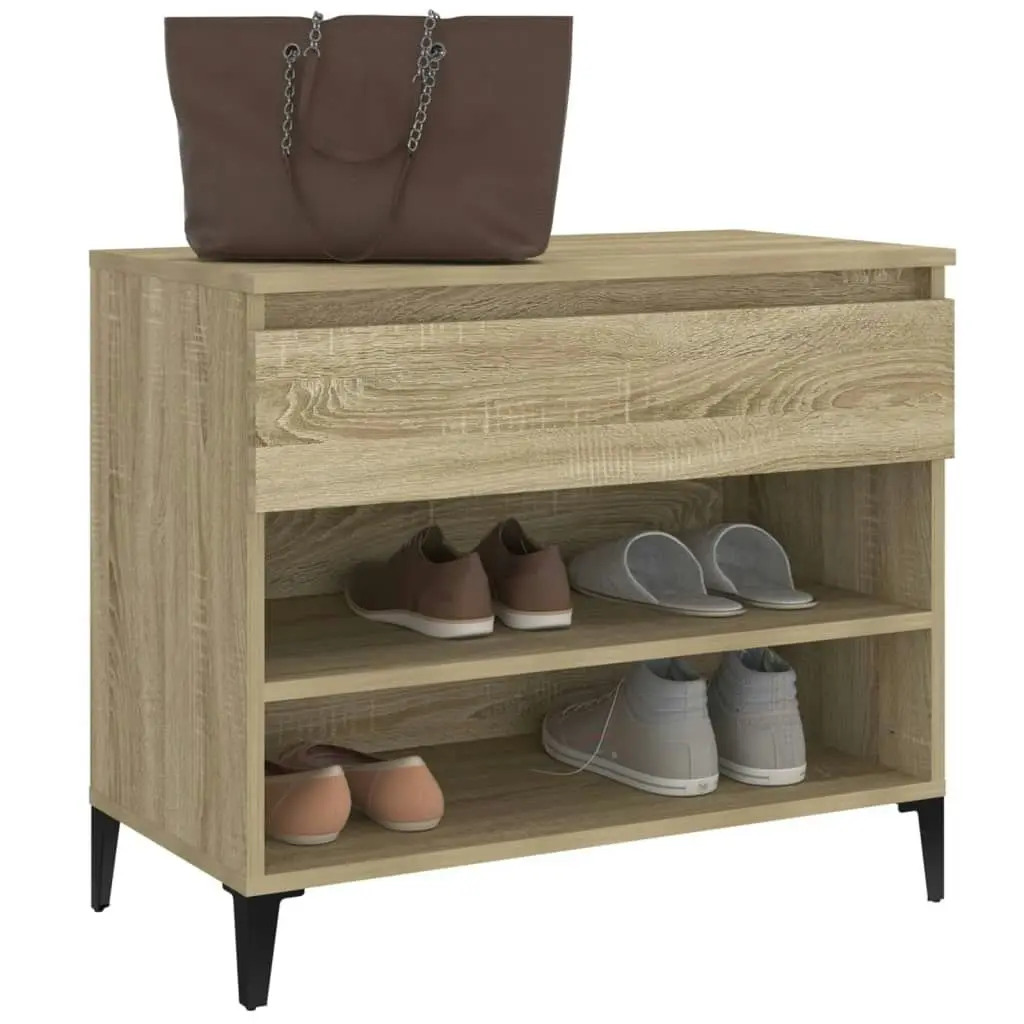 Shoe Cabinet Sonoma Oak 70x36x60 cm Engineered Wood 819767