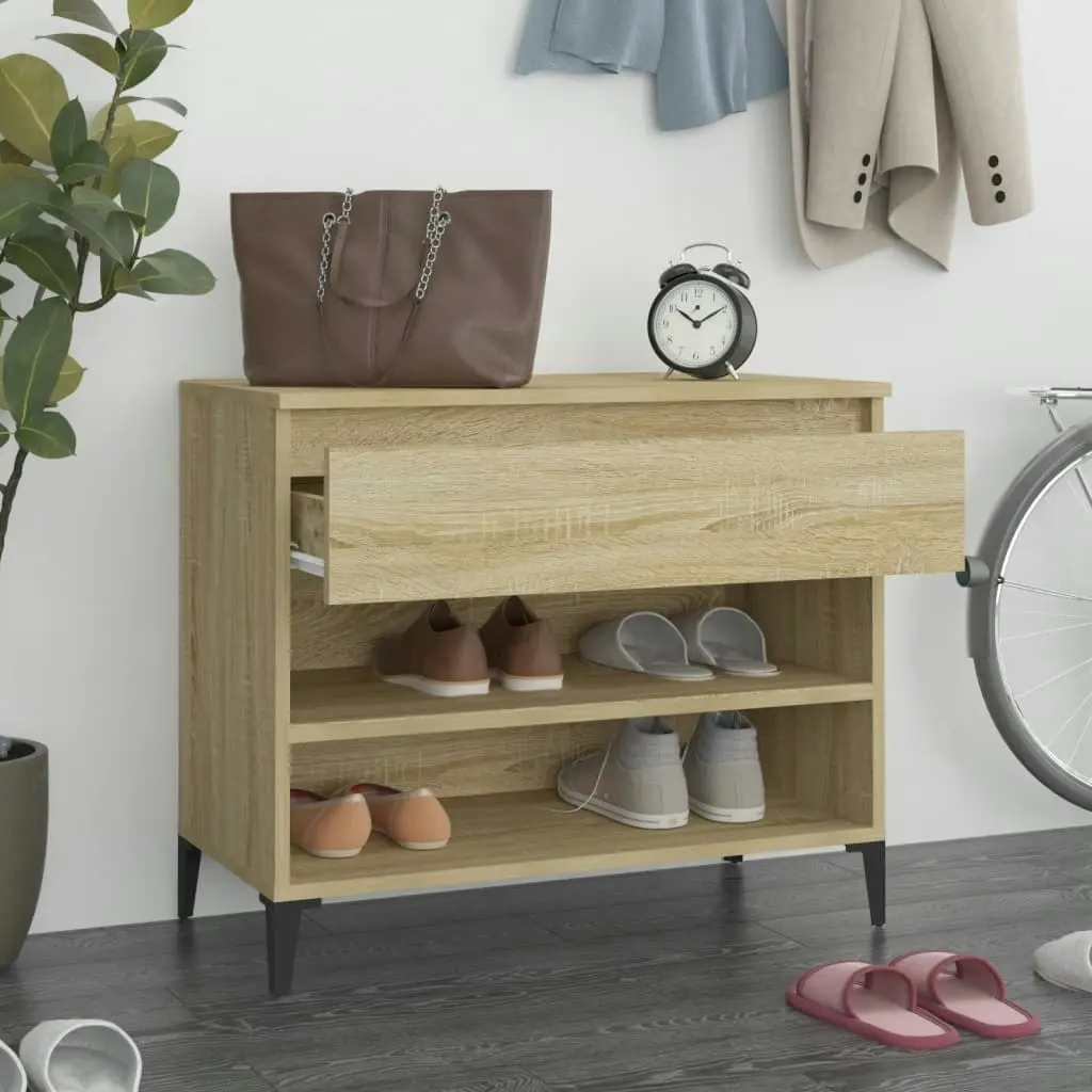 Shoe Cabinet Sonoma Oak 70x36x60 cm Engineered Wood 819767