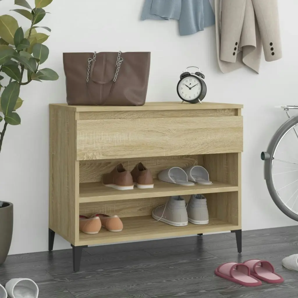 Shoe Cabinet Sonoma Oak 70x36x60 cm Engineered Wood 819767