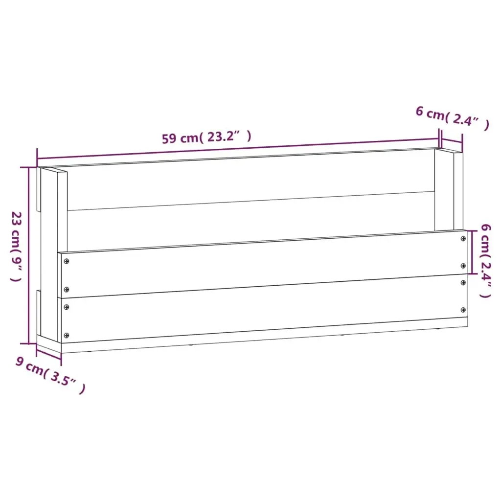 Wall-mounted Shoe Racks 2 pcs 59x9x23 cm Solid Wood Pine 833273