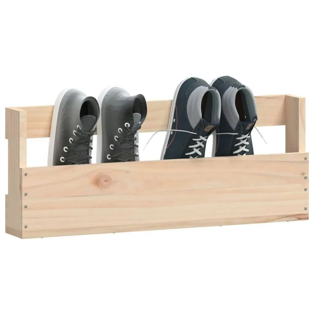 Wall-mounted Shoe Racks 2 pcs 59x9x23 cm Solid Wood Pine 833273