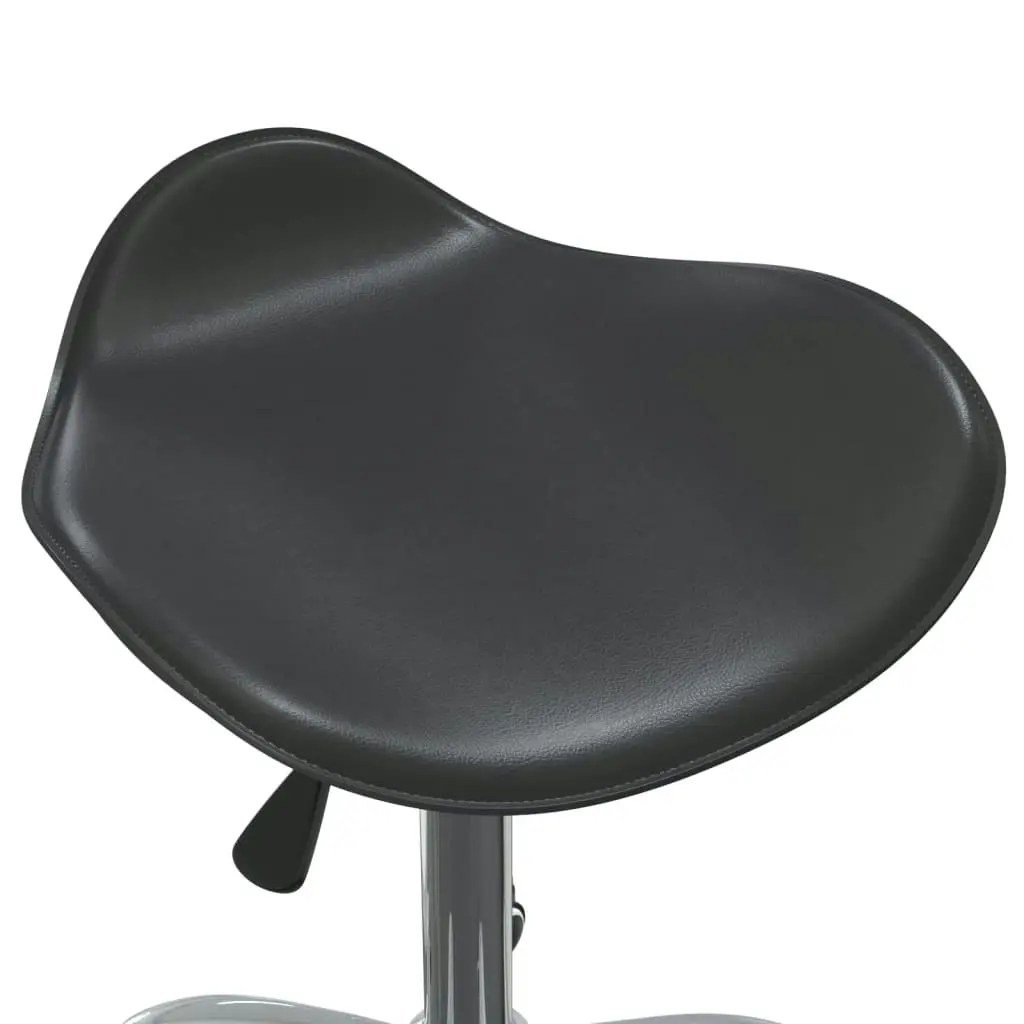 Swivel Dining Chair Black Faux Leather 3088566