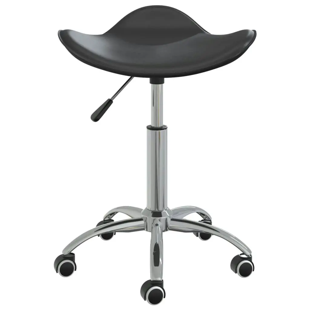 Swivel Dining Chair Black Faux Leather 3088566