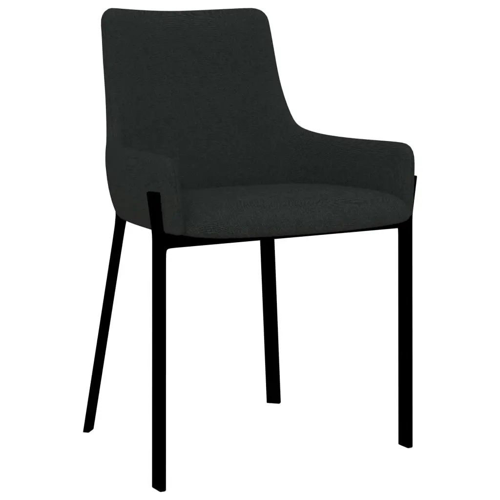 Dining Chairs 2 pcs Black Fabric 282595