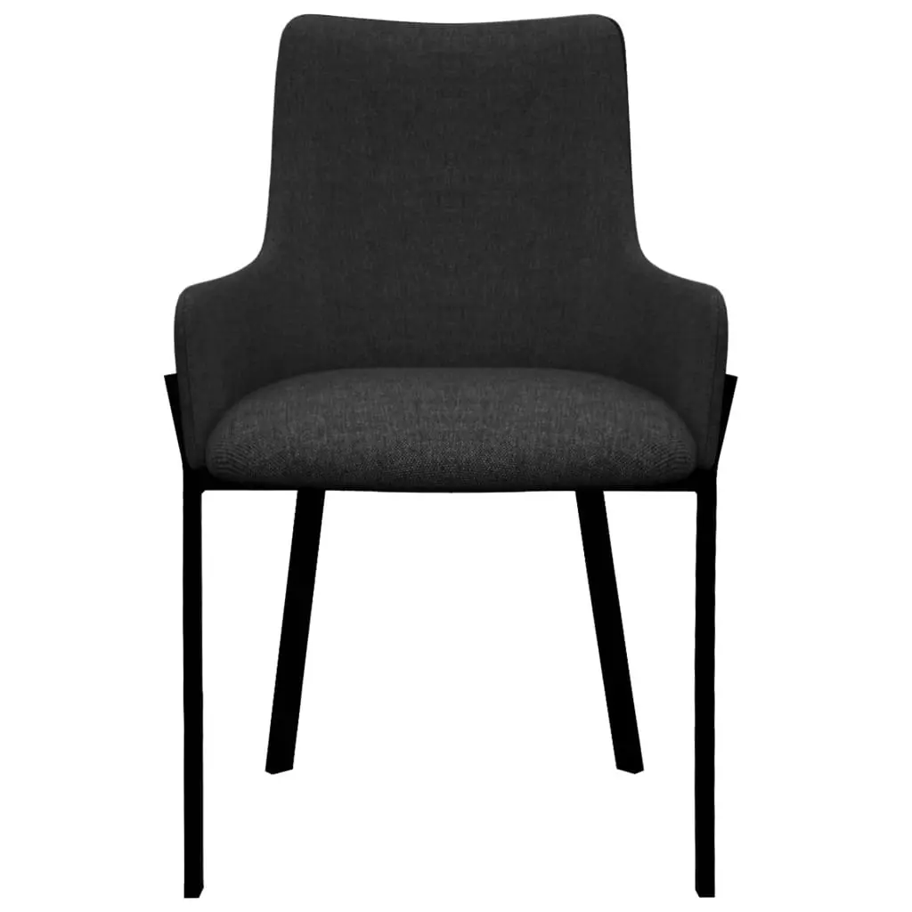 Dining Chairs 2 pcs Black Fabric 282595