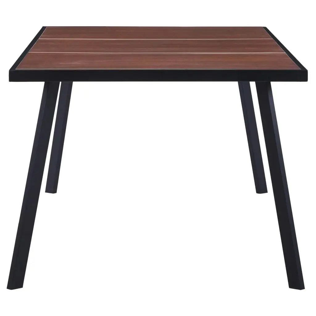 Dining Table Dark Wood and Black 200x100x75 cm MDF 281866