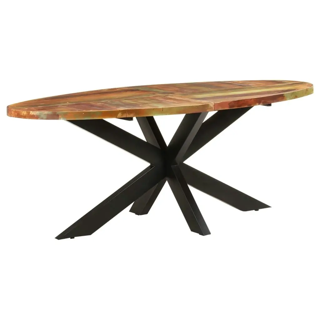 Dining Table Oval 200x100x75 cm Solid Reclaimed Wood 321676