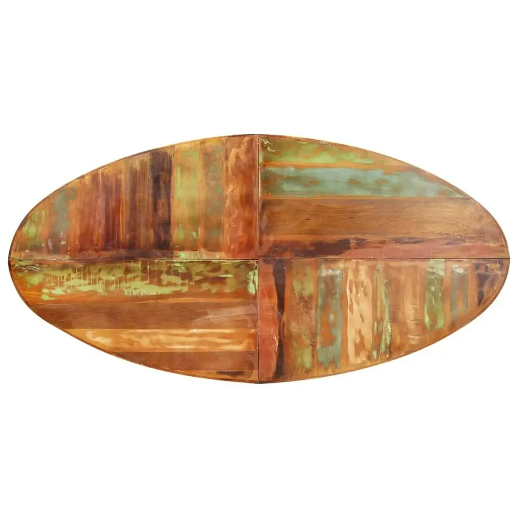 Dining Table Oval 200x100x75 cm Solid Reclaimed Wood 321676