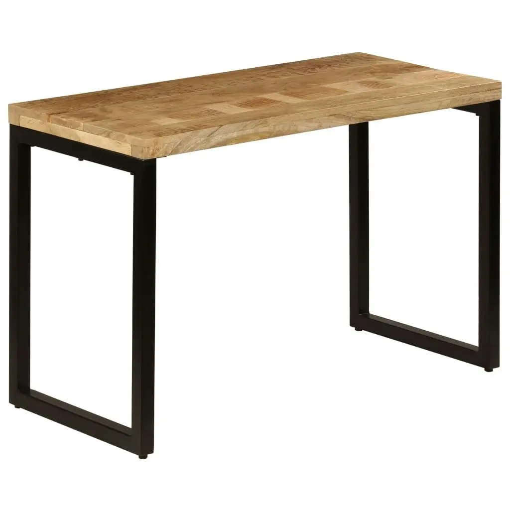 Dining Table 115x55x76 cm Solid Mango Wood and Steel 247331