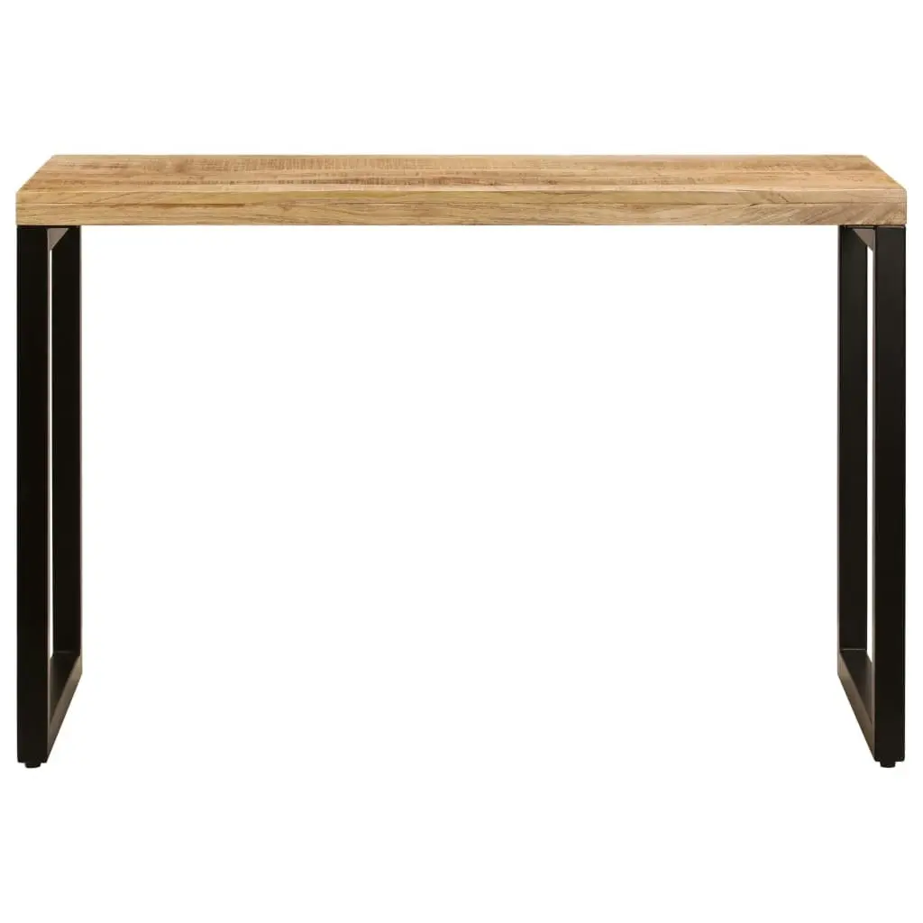 Dining Table 115x55x76 cm Solid Mango Wood and Steel 247331