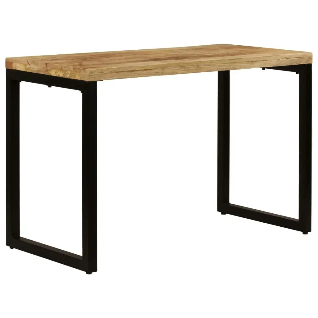 Dining Table 115x55x76 cm Solid Mango Wood and Steel 247331