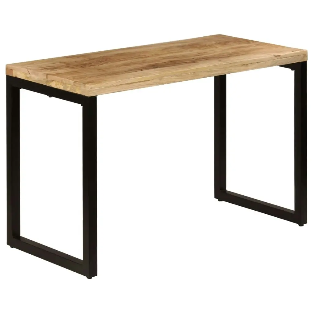 Dining Table 115x55x76 cm Solid Mango Wood and Steel 247331