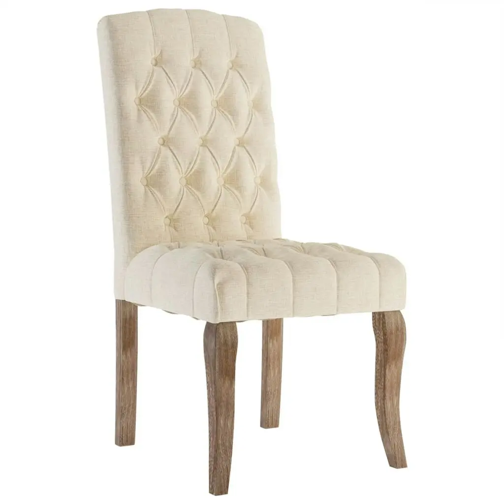 Dining Chairs 4 pcs Beige Linen-Look Fabric 3309175