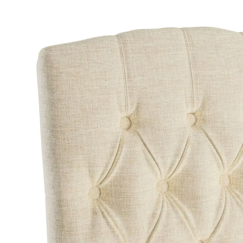 Dining Chairs 4 pcs Beige Linen-Look Fabric 3309175