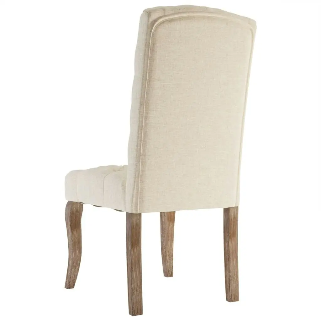 Dining Chairs 4 pcs Beige Linen-Look Fabric 3309175