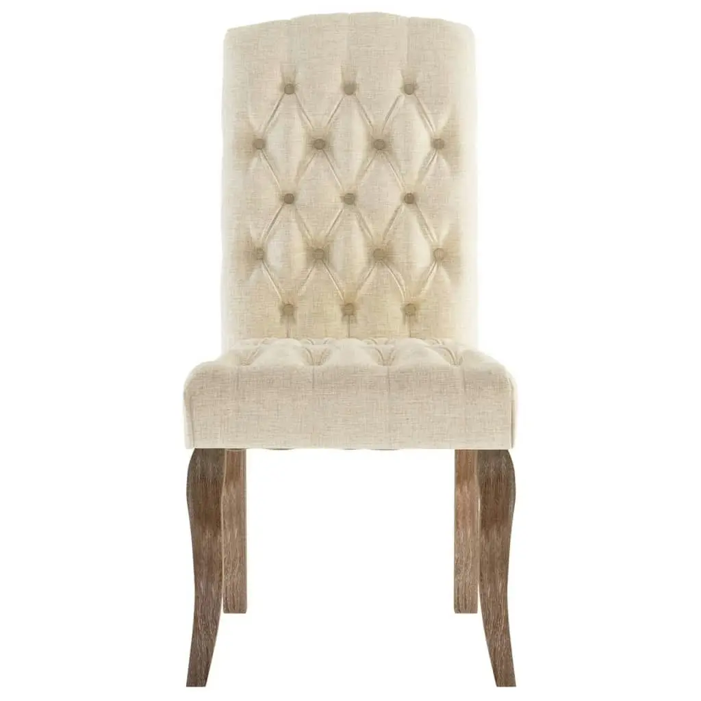 Dining Chairs 4 pcs Beige Linen-Look Fabric 3309175