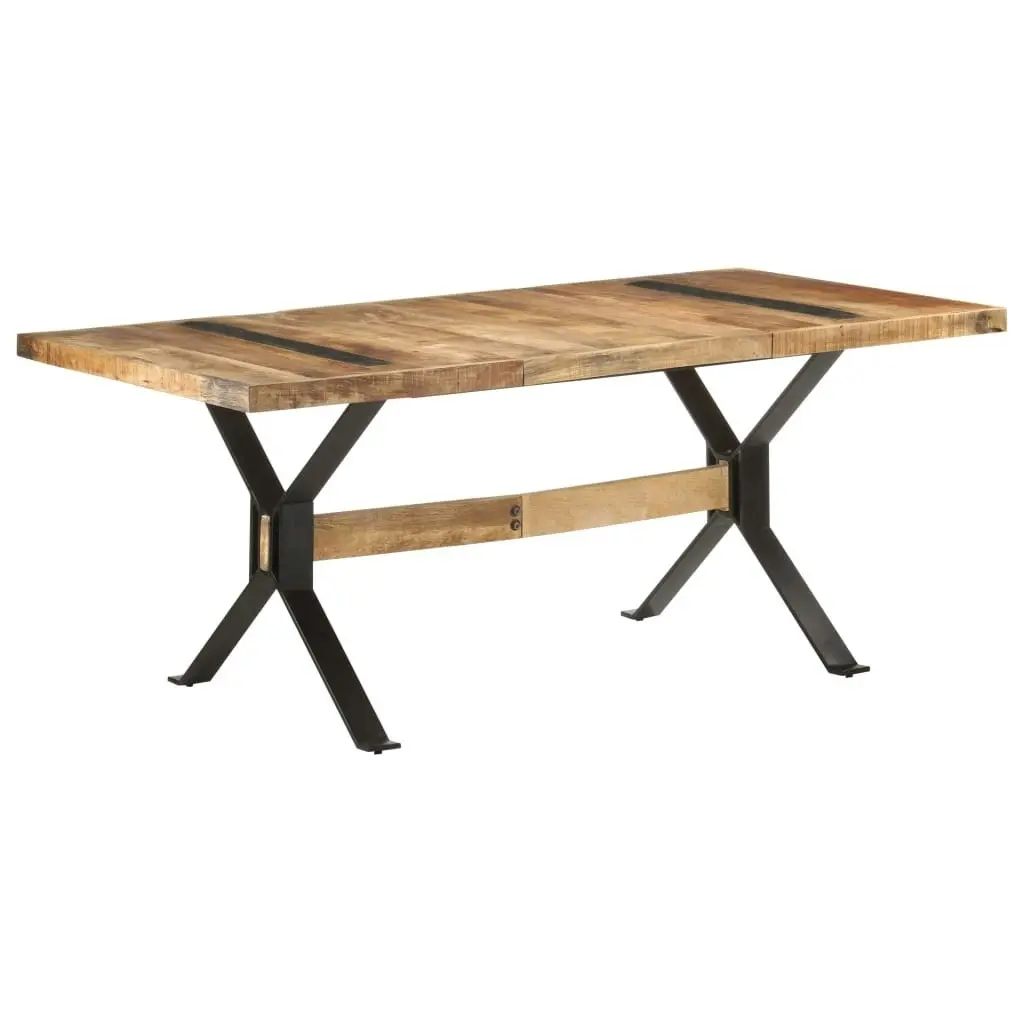 Dining Table 180x90x76 cm Rough Mango Wood 321610