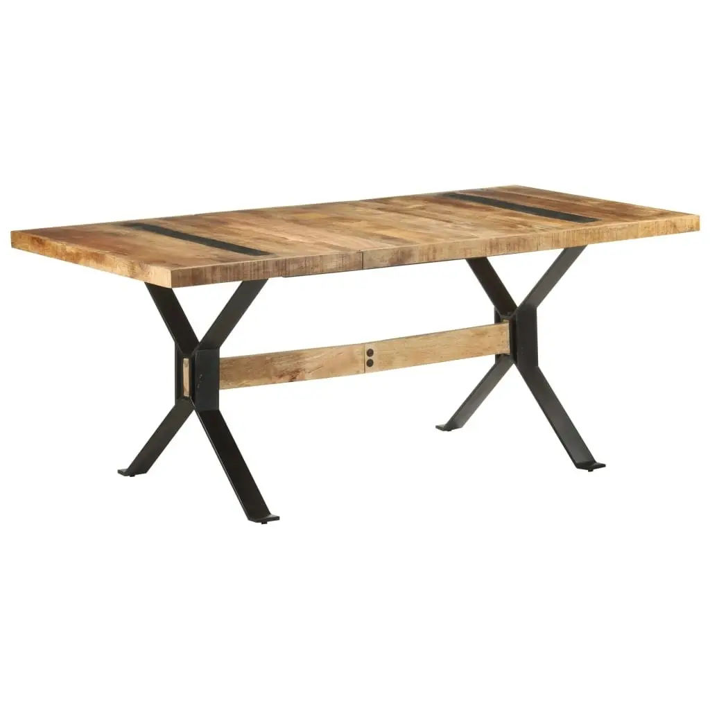 Dining Table 180x90x76 cm Rough Mango Wood 321610