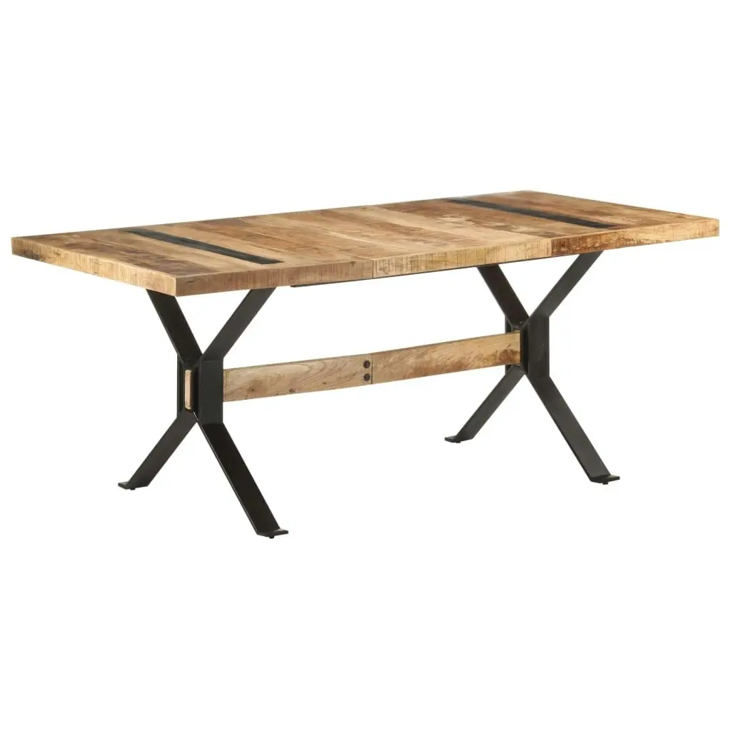 Dining Table 180x90x76 cm Rough Mango Wood 321610