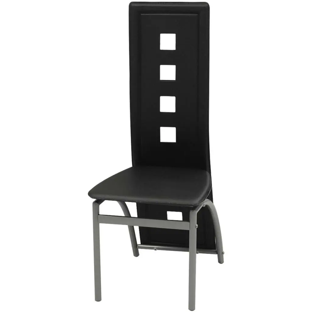 Dining Chairs 4 pcs Black Faux Leather 243645