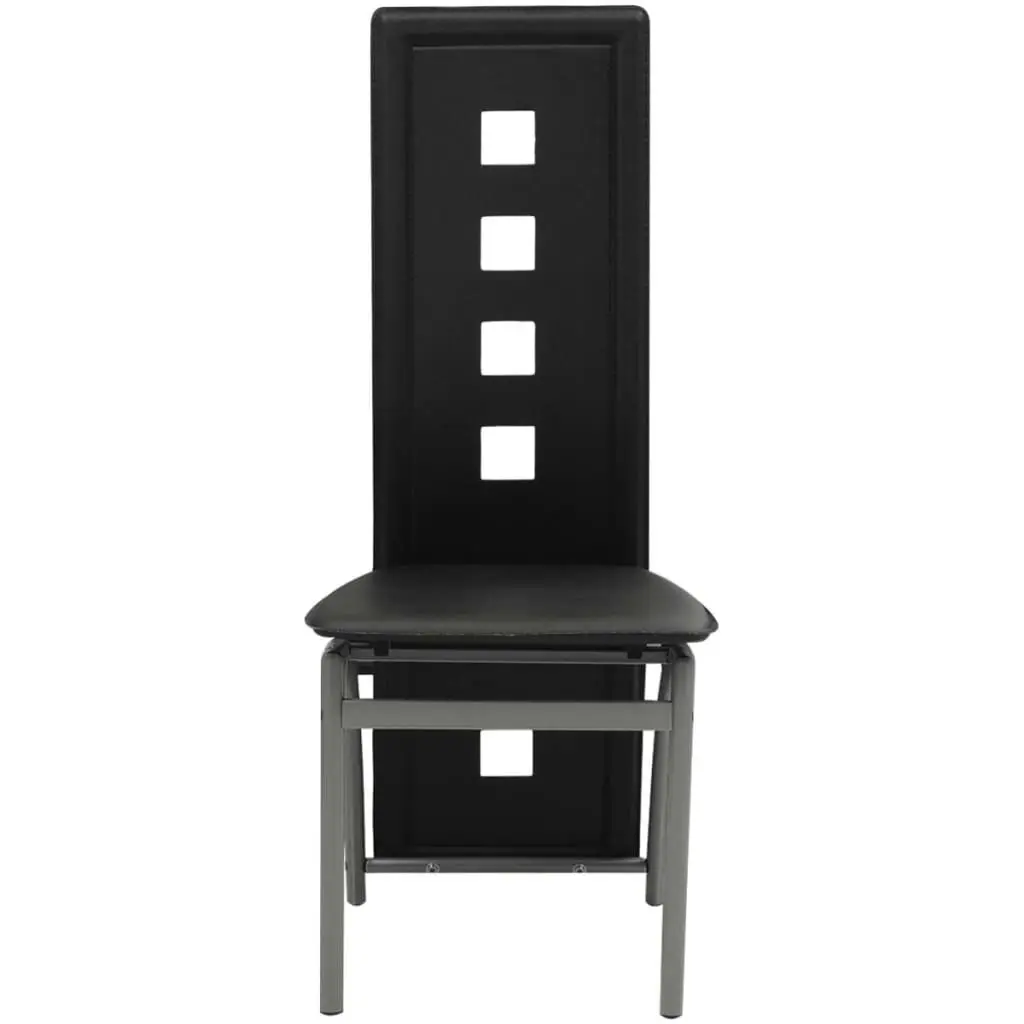 Dining Chairs 4 pcs Black Faux Leather 243645