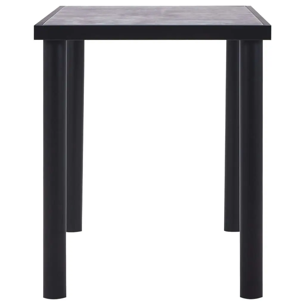 Dining Table Black and Concrete Grey 120x60x75 cm MDF 281857