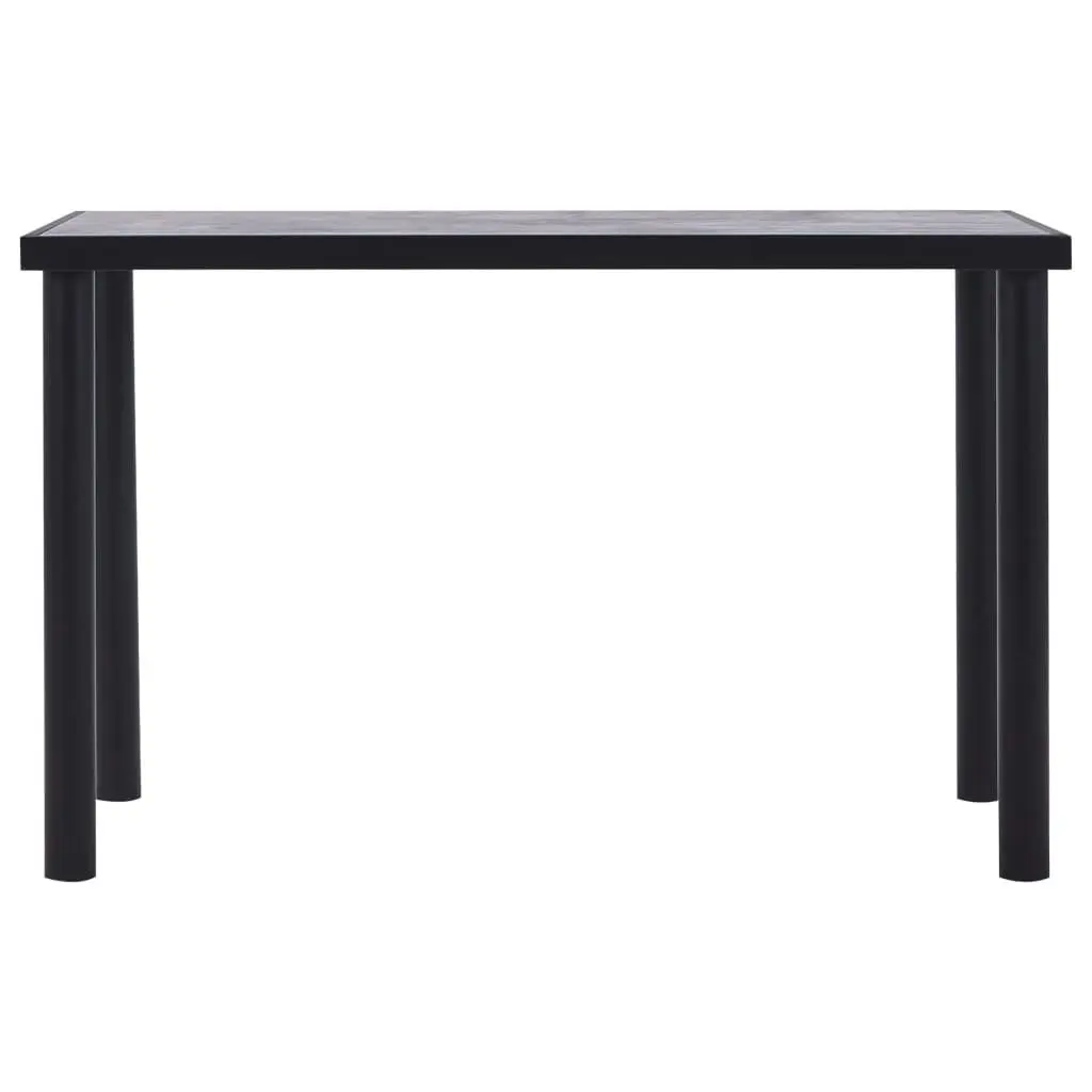 Dining Table Black and Concrete Grey 120x60x75 cm MDF 281857