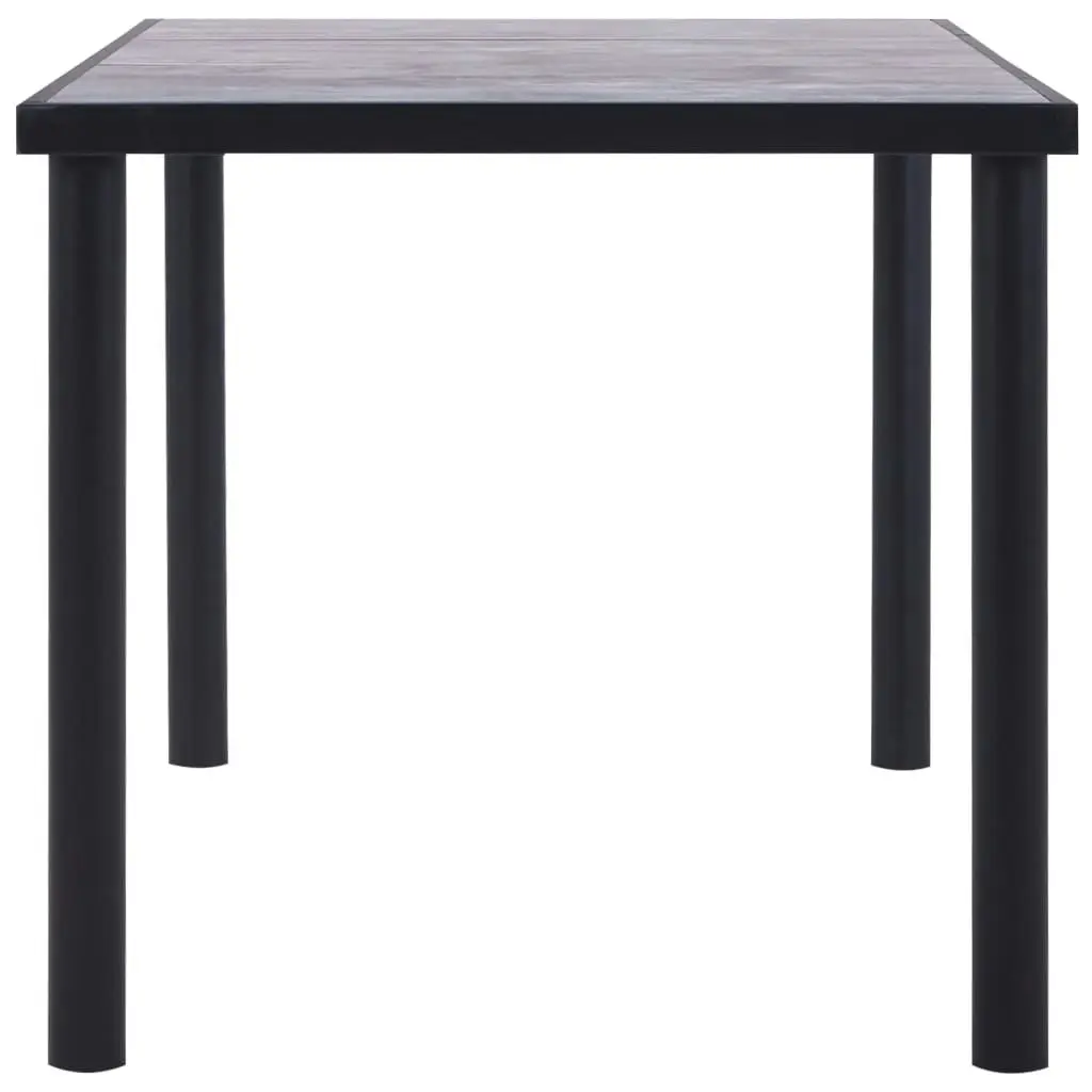 Dining Table Black and Concrete Grey 160x80x75 cm MDF 281859