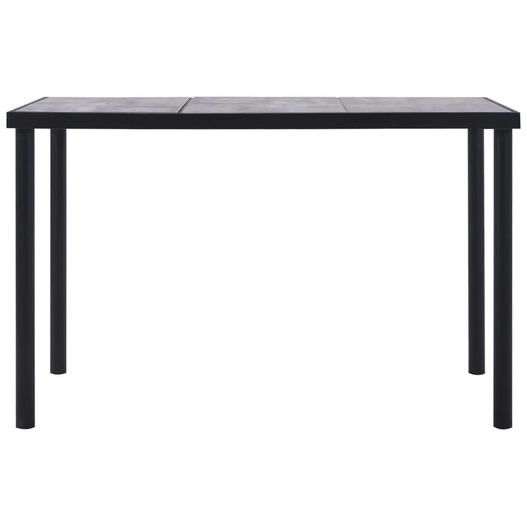 Dining Table Black and Concrete Grey 160x80x75 cm MDF 281859