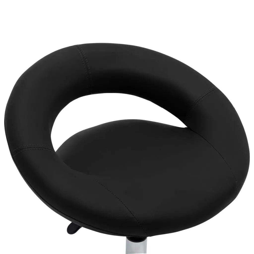 Swivel Dining Chair Black Faux Leather 3085830