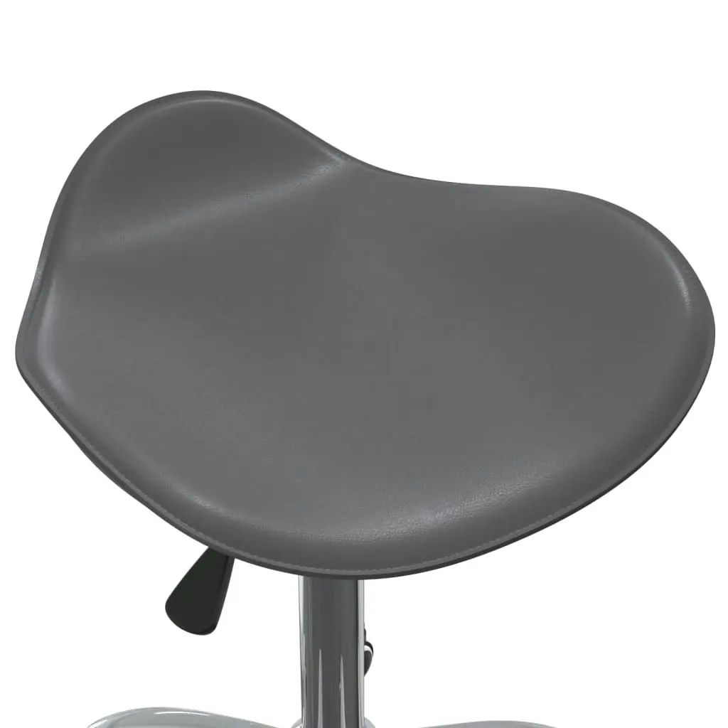 Swivel Dining Chair Grey Faux Leather 3088570