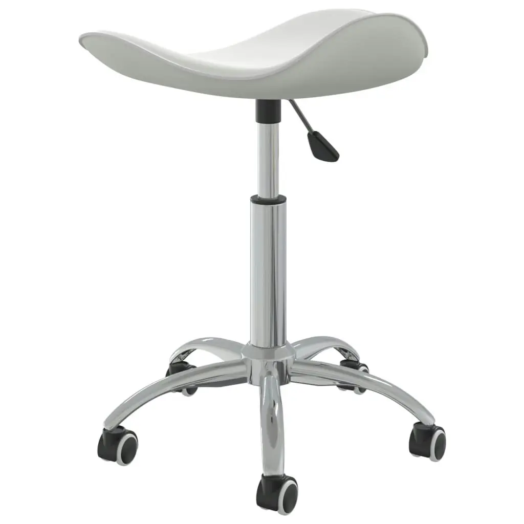 Swivel Dining Chair White Faux Leather 3088565