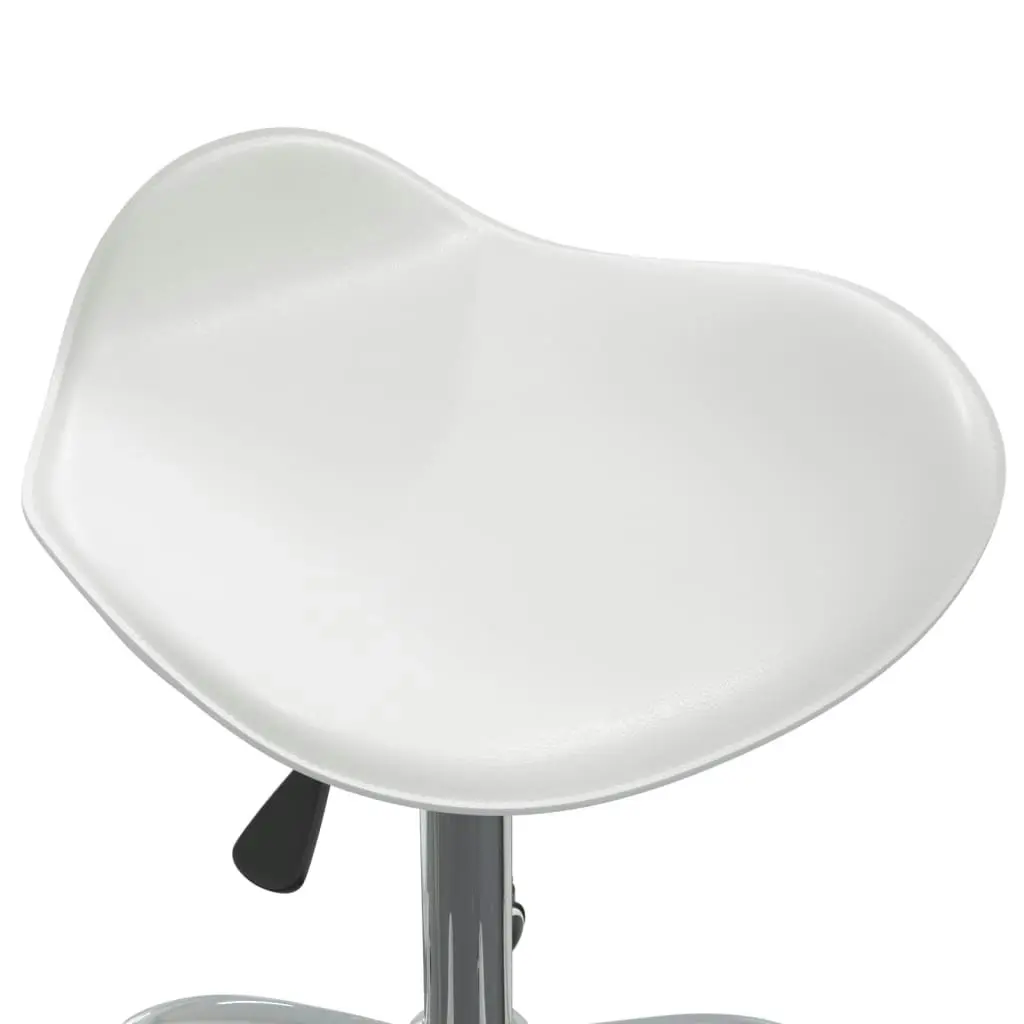 Swivel Dining Chair White Faux Leather 3088565